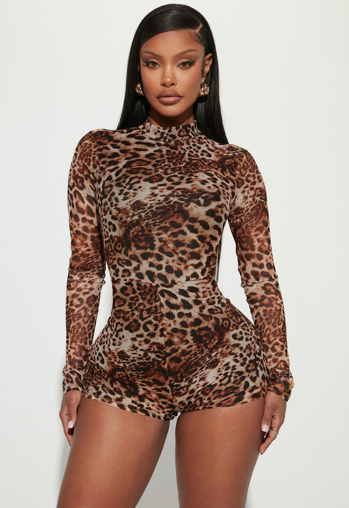 Animal print romper