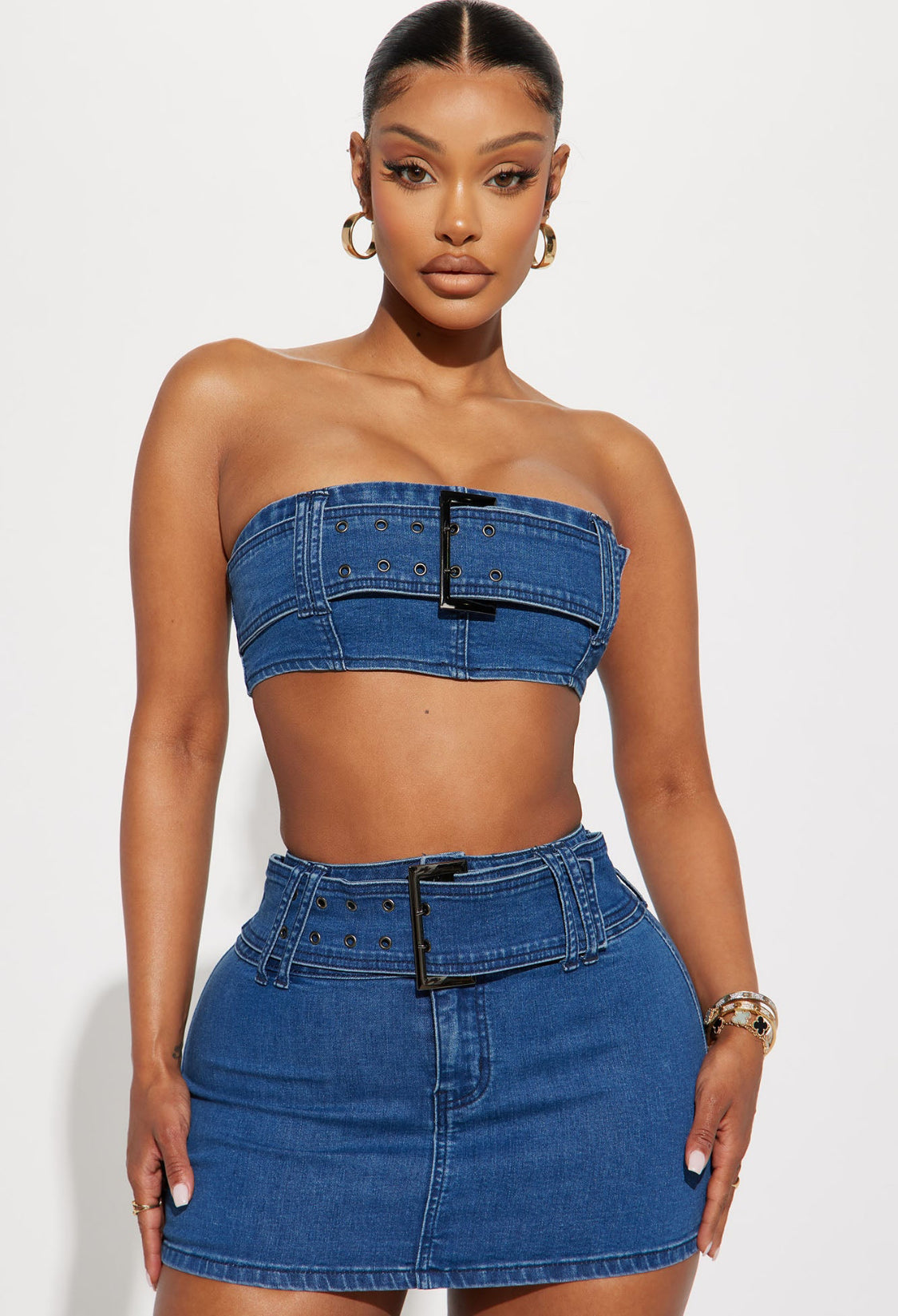 Baddie in Denim- Two piece set