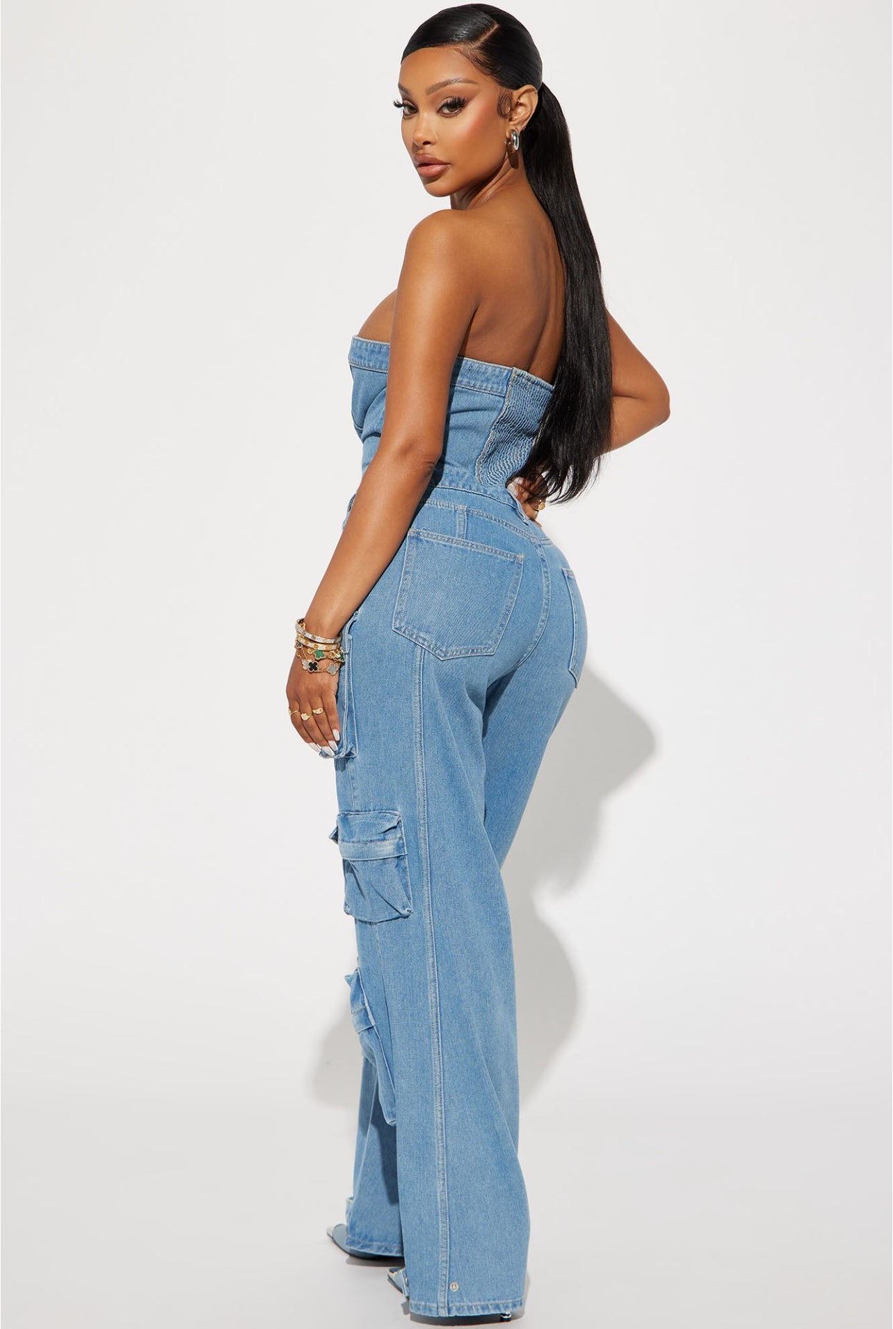 Light denim jumpsuit