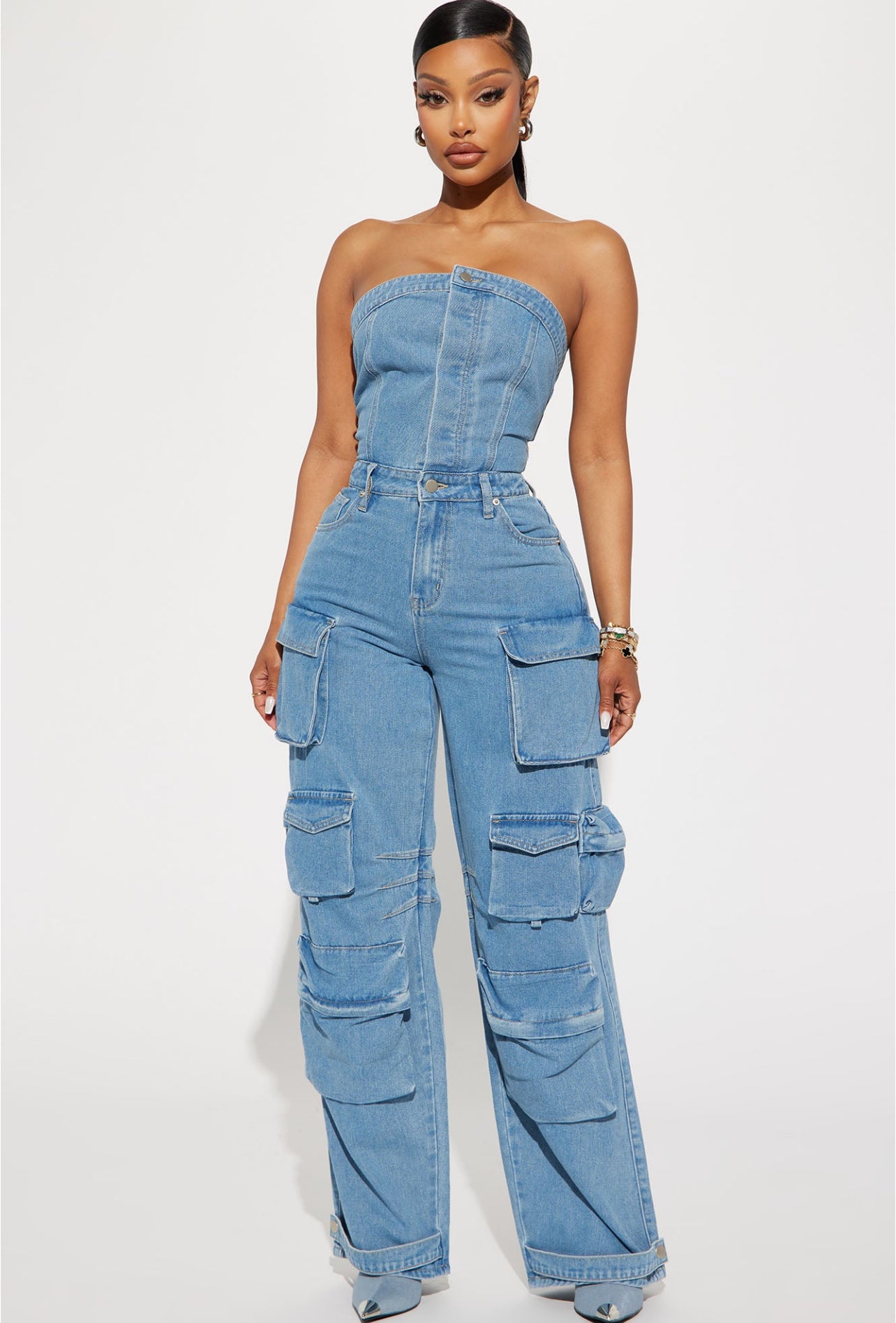 Light denim jumpsuit